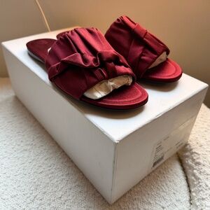 The Row Ellen Sandal (Burgundy) (size 38)